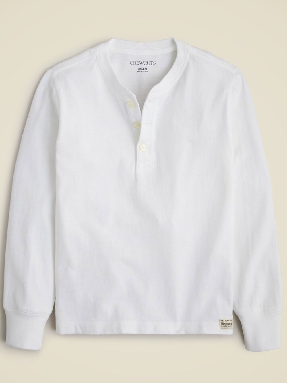 Crewcuts Kids' long-sleeve garment-dyed henley T-shirt in vintage jersey •size S